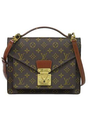 Louis Vuitton LV Monceau 26 Monogram 2-Way Shoulder Bag Brown